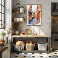Vivid City Scene Lviv Old Town Street View Ukraine Poster