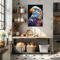 Vibrant Eagle Portrait Poster