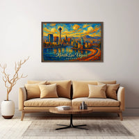 North Las Vegas Artistic Skyline Poster
