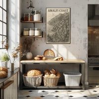 Amalfi Coast Poster Wall Art Print Travel Decor Room