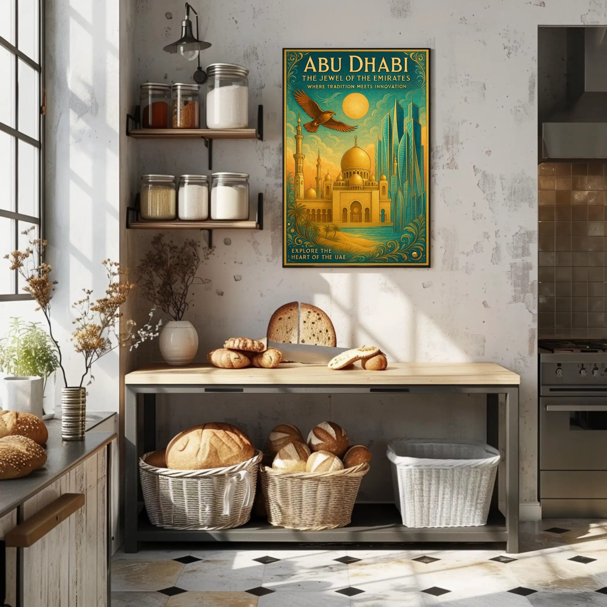 Abu Dhabi's Tradition Meets Modernity: Cultural or Heritage Poster