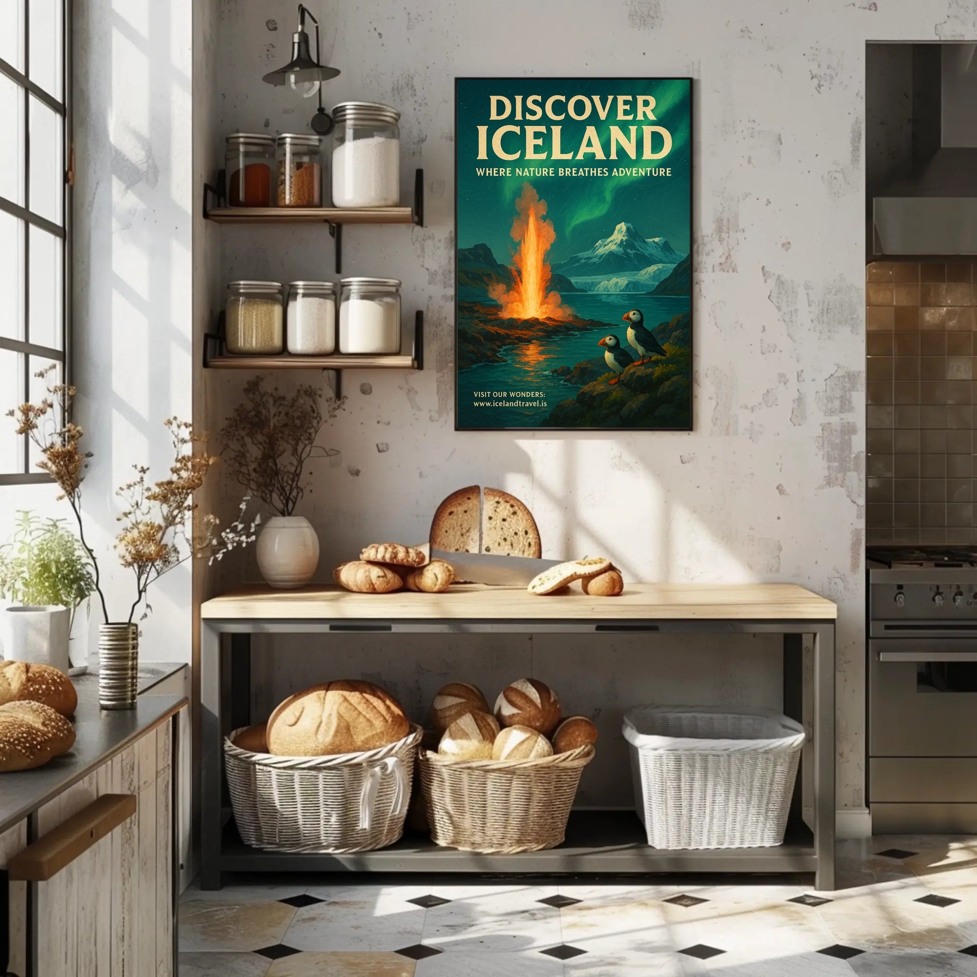 Discover Iceland Adventure Poster Art Print PosterGoat