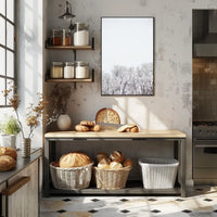 Serene Winter Landscape: Artistic and Minimalist Poster