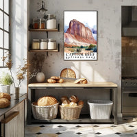 Capitol Reef Watercolor Wall Art Poster