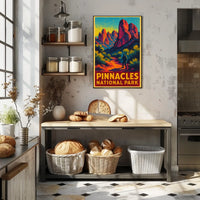 Pinnacles National Park Vintage Adventure Poster