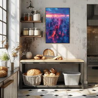 Futuristic Cityscape Cyberpunk Art Poster PosterGoat