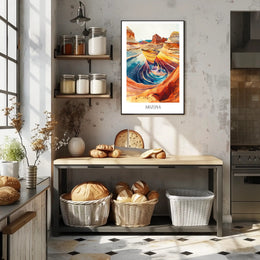 Arizona Desert Art: Vibrant National Park Poster PosterGoat