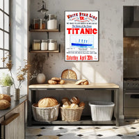Titanic Grand Inaugural Voyage Poster Vintage Wall Art
