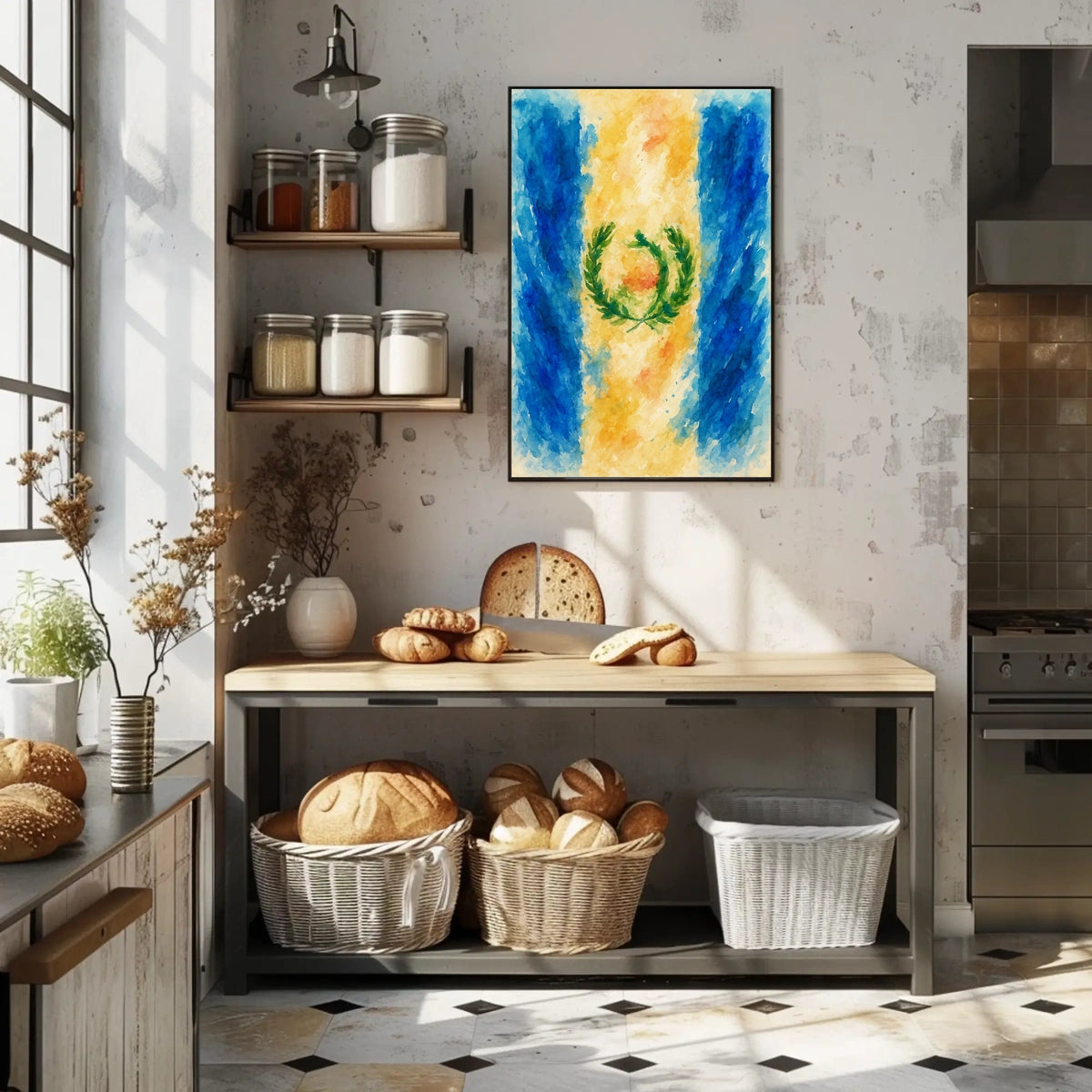 Watercolor Flag Art Poster