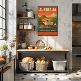 Australia's Iconic Sydney Opera House Travel Poster