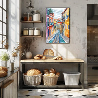 Portugal Lisbon Alfama Street View Cityscape Poster
