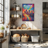 Bellevue, Washington Vibrant Cityscape Poster