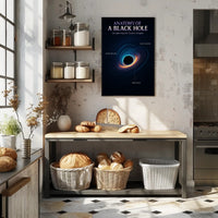 Black Hole Anatomy Modern Illustrative Space or Astronomy Poster
