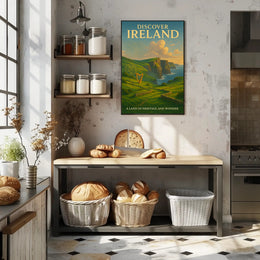 Irish Landscapes: Cliffs and Culture Heritage Poster