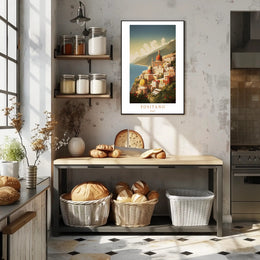 Positano Coastal View Travel Poster PosterGoat