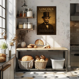 Abraham Lincoln Legacy in Photorealism Poster PosterGoat