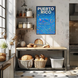 Puerto Rico Vibrant Waves Poster