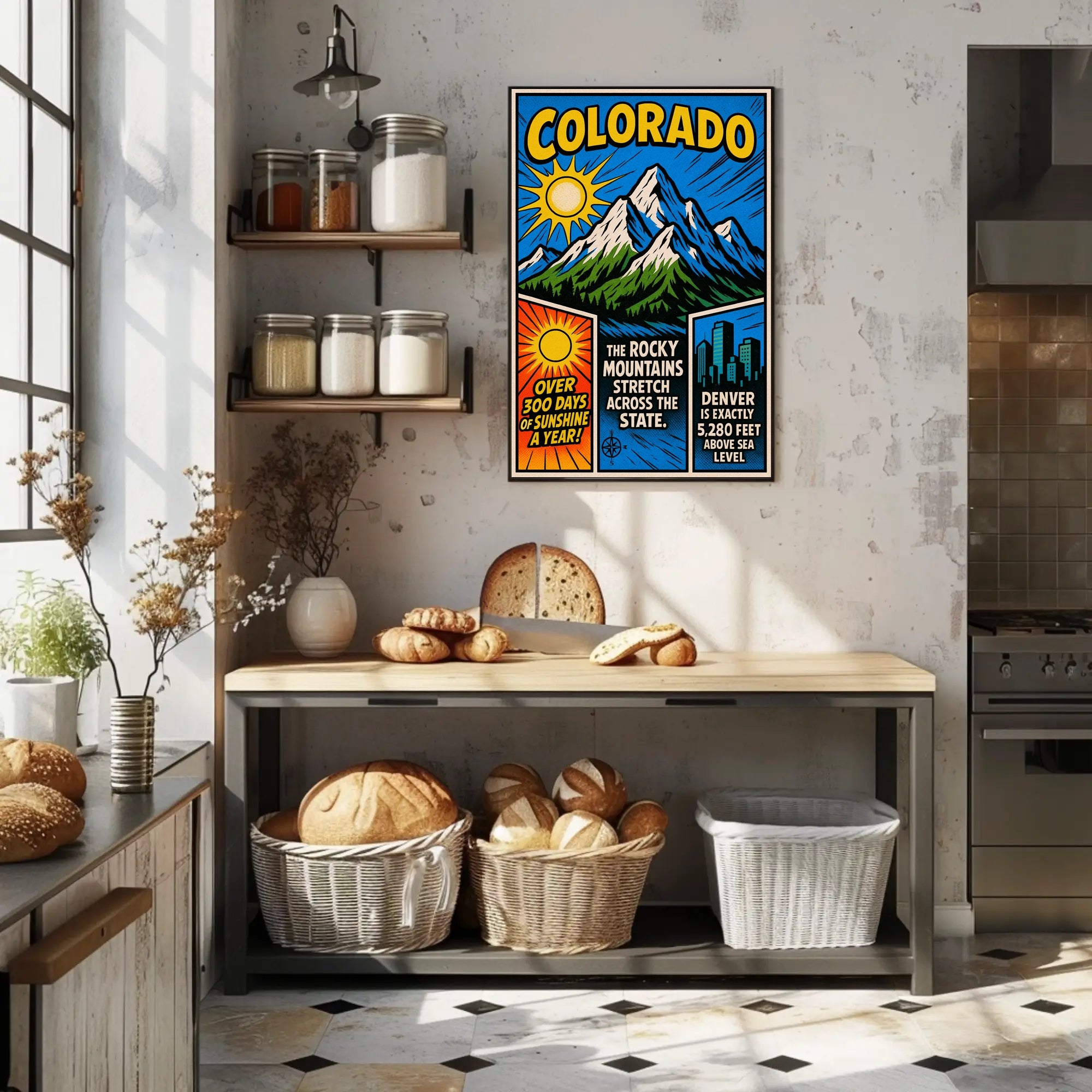 Colorado Mile High City Poster
