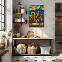 San Bernardino Cityscape Poster