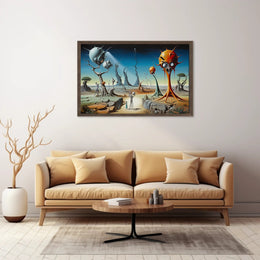 Surreal Futuristic Alien Landscape Art Poster Futuristic Sci-Fi Poster