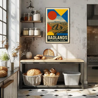 Badlands National Park Modern Geometric Abstract National Park Poster