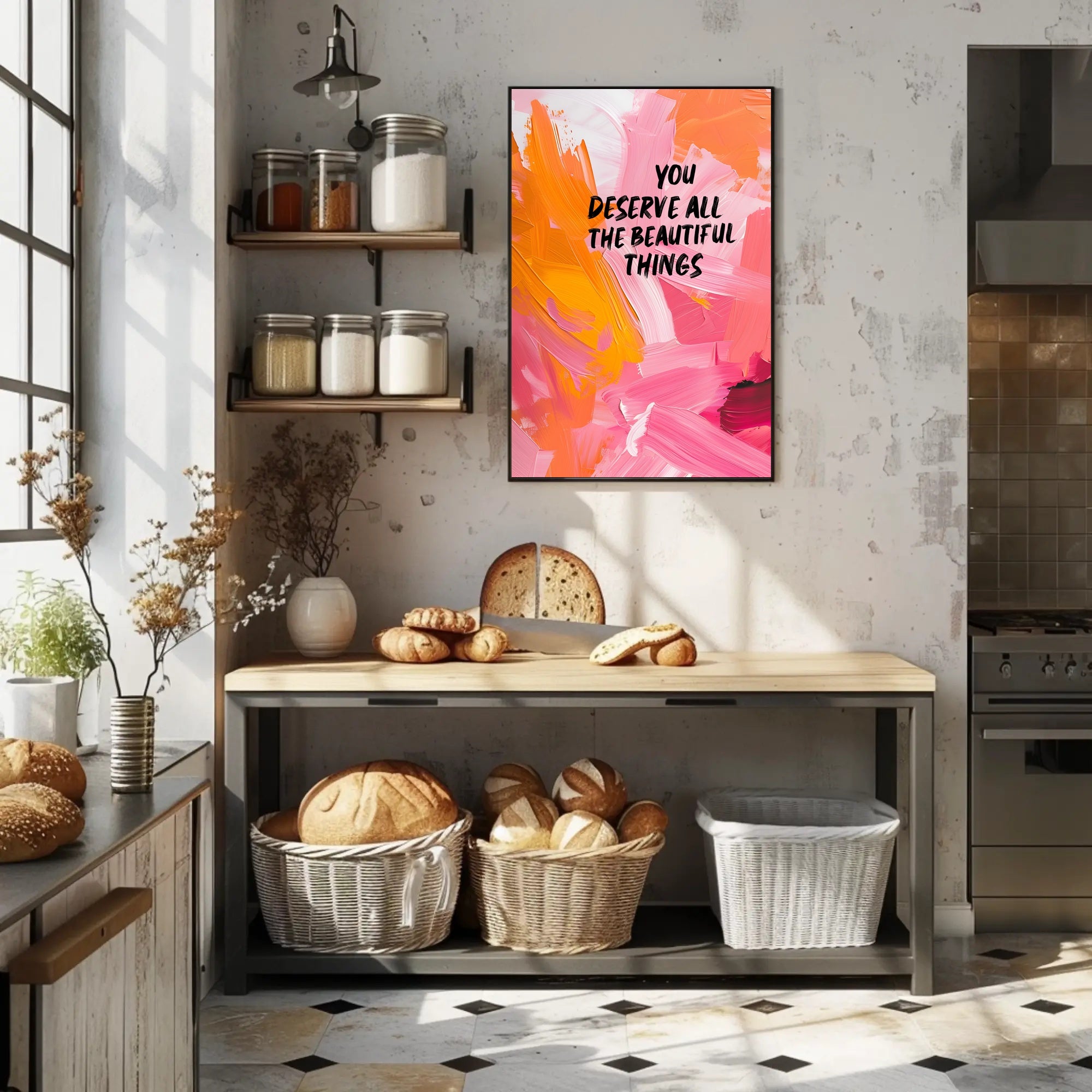 Vibrant Inspirational Art with Uplifting Brushstrokes Motivational Poster PosterGoat