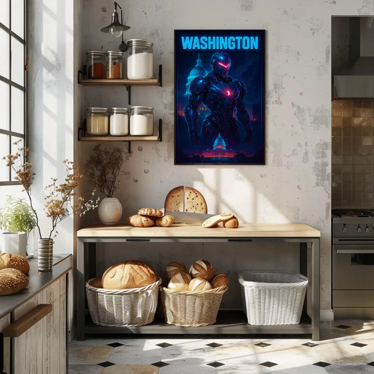 Washington The Futuristic Guardian Poster