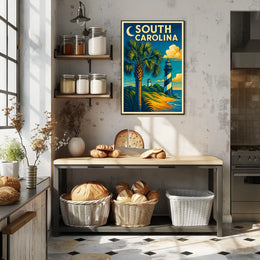 South Carolina Coastal Scene Poster