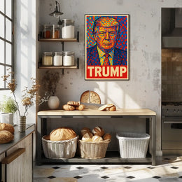 Donald Trump Vibrant Mosaic Legacy Poster