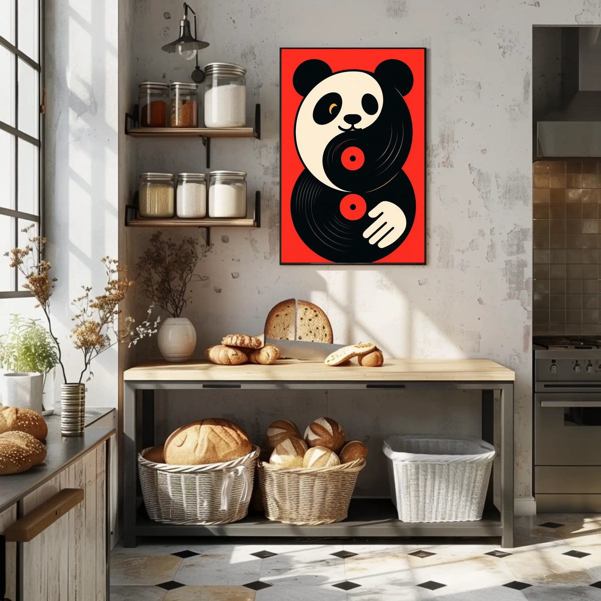 Panda Vinyl Vibes Poster