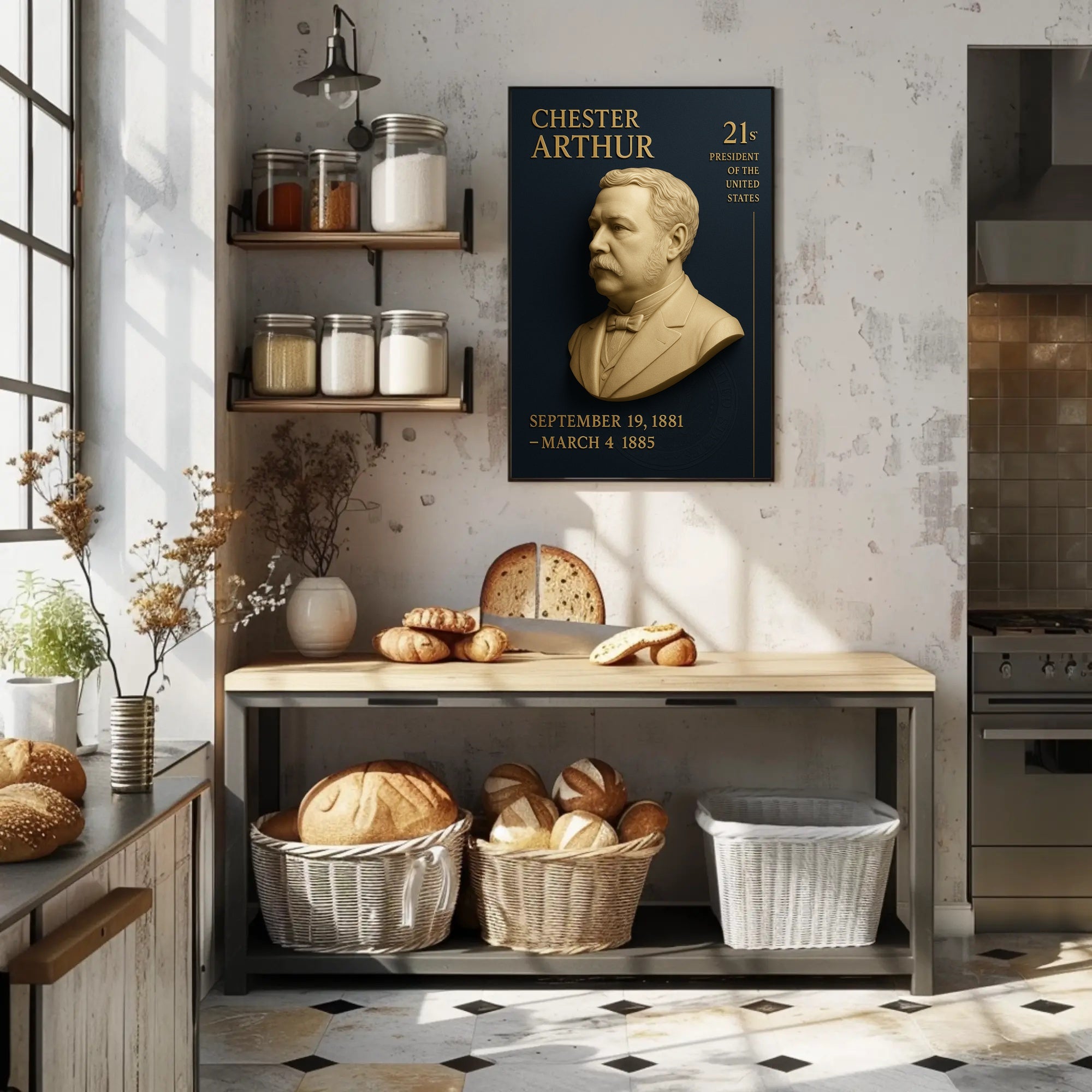Chester A. Arthur Commemorative Vintage Presidential Poster PosterGoat