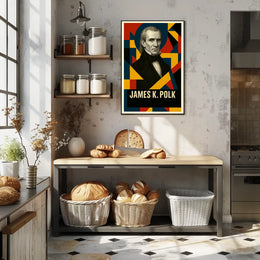 James K. Polk 11th President of the United States Abstract Pop Poster