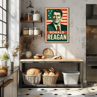 Ronald Reagan Retro Portrait American Nostalgia Poster