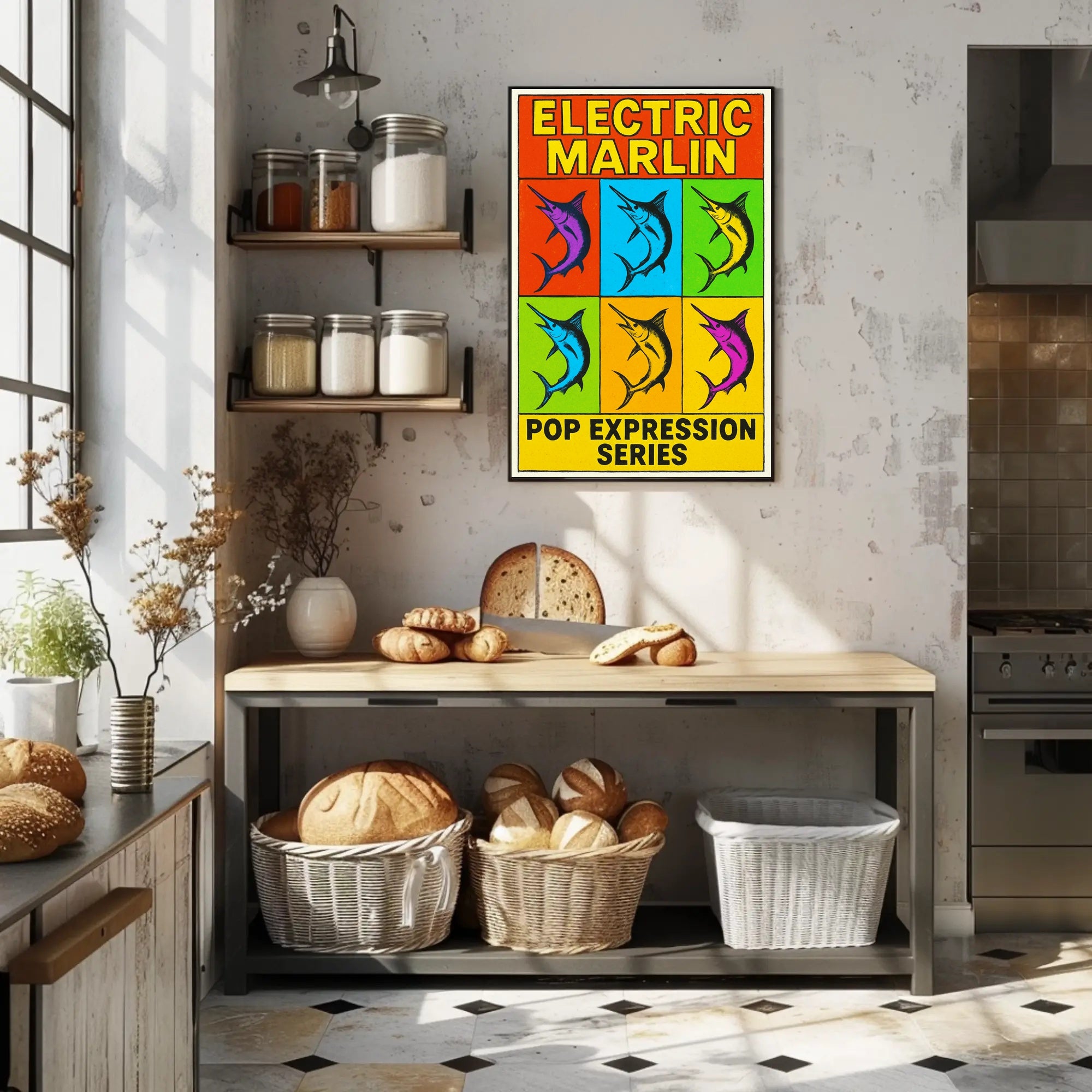 Electric Marlin Pop Expression Series Poster PosterGoat
