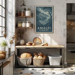 Amalfi Coast Poster Wall Art Print 18x24 Travel Decor