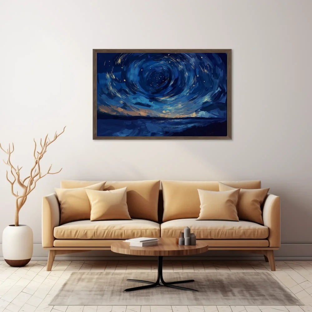 Starry Night Impressionist Art Poster for Home Decor