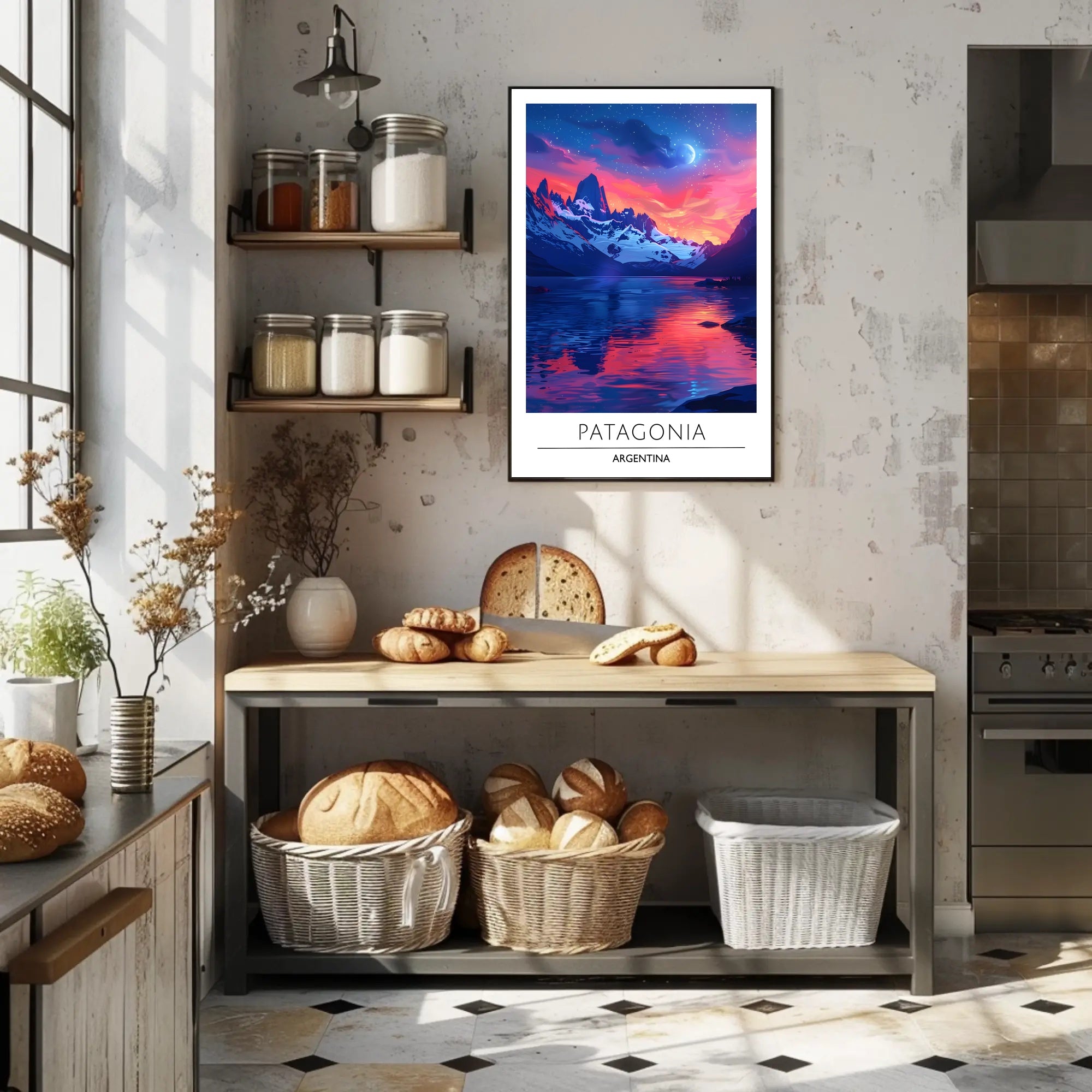 Patagonia Nightscape Travel Poster