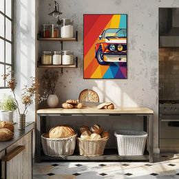 Classic Car Pop Art Poster with Retro Aesthetic PosterGoat