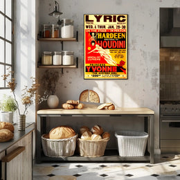 Houdini's Hardeen Vintage Magic Show Poster - Cultural Heritage Poster