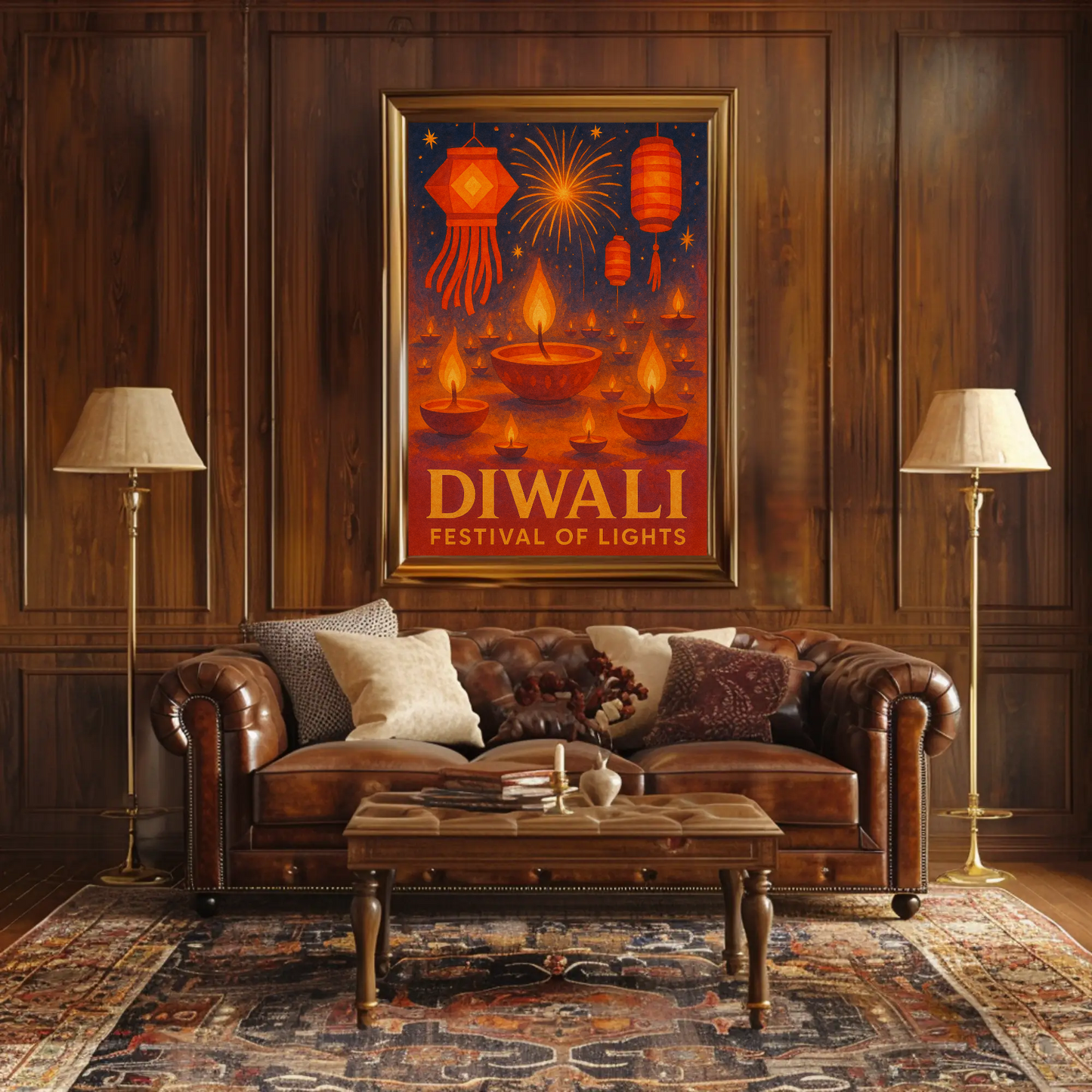 Diwali Festival of Lights Travel Poster