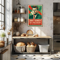 Kennedy 35th President Heritage Midcentury Poster