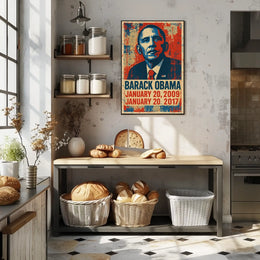 Barack Obama 44th President of the United States Street Art Mashup Poster