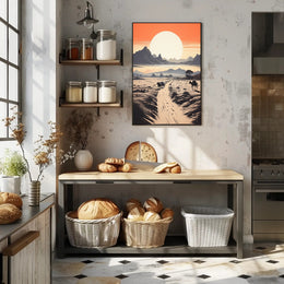 Desert Journey Western Landscape Artistic Poster