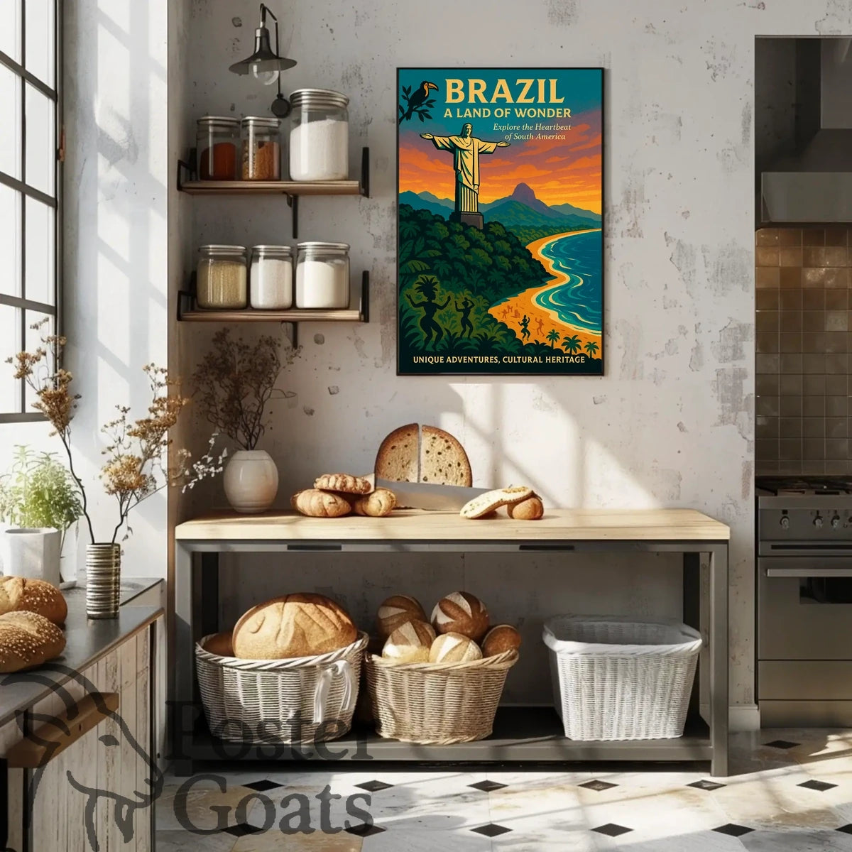 Brazilian Adventure Vintage Travel Poster