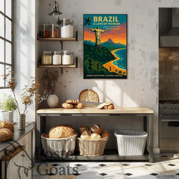 Brazilian Adventure Vintage Travel Poster