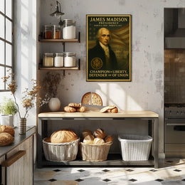 James Madison Founding Father Presidential Era Historical Poster