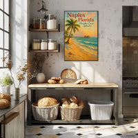 Paradise Coast Splendor Vintage Beach Poster Art