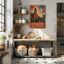 Dover NH Scenic Vintage Travel Decor Poster