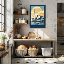 Tranquil Waters and Timeless Architecture Poster