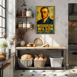 Woodrow Wilson 28th President of the United States Street Art Mashup Poster